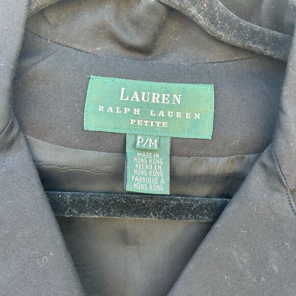 Vintage Ralph Lauren Cropped Utility Cargo Jacket Hong Kong Cotton Medium Black - Picture 3 of 11